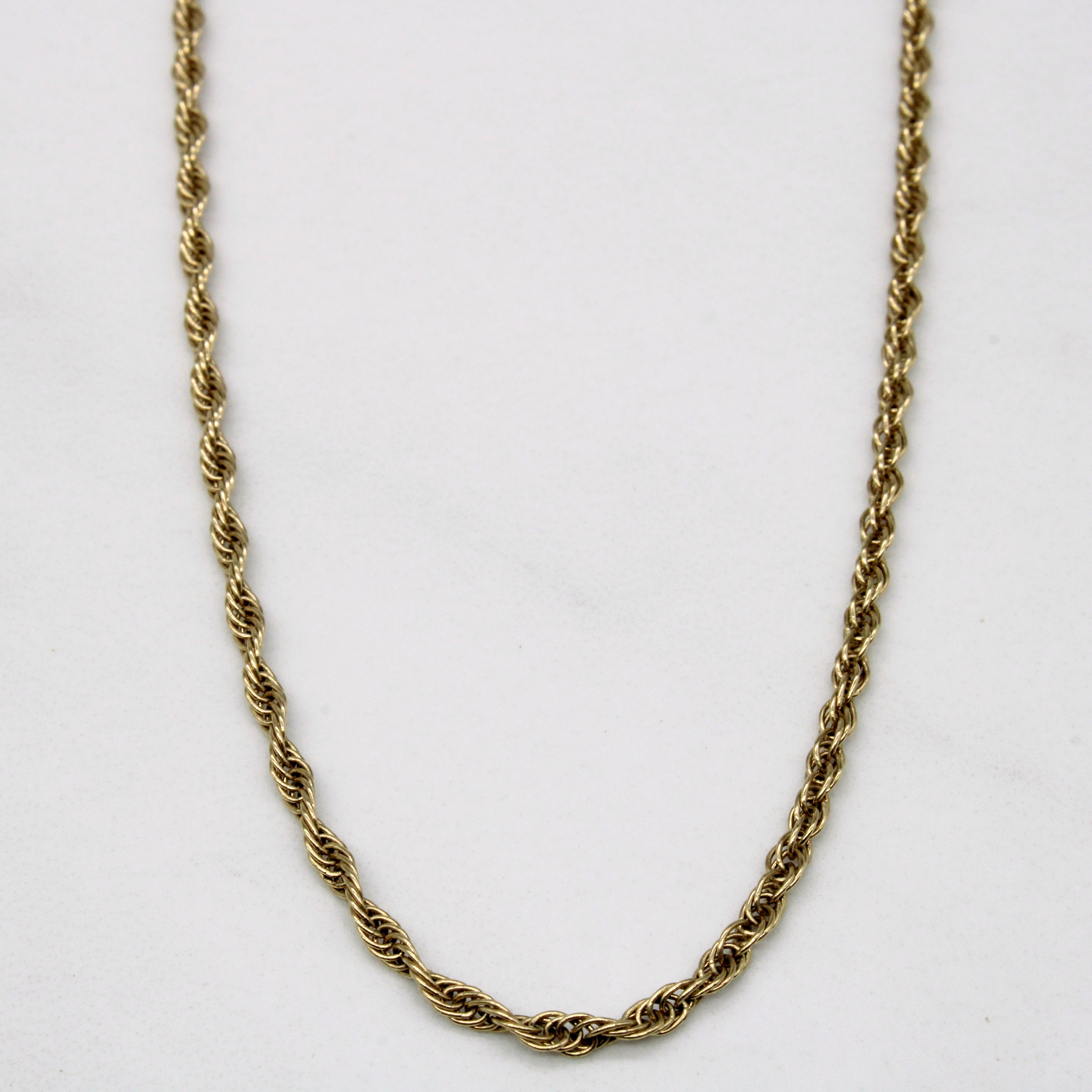 10k Yellow Gold Rope Chain | 18" |