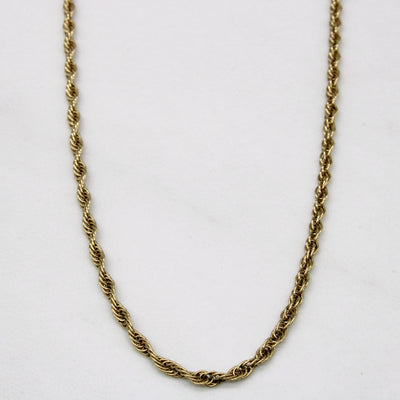 10k Yellow Gold Rope Chain | 18