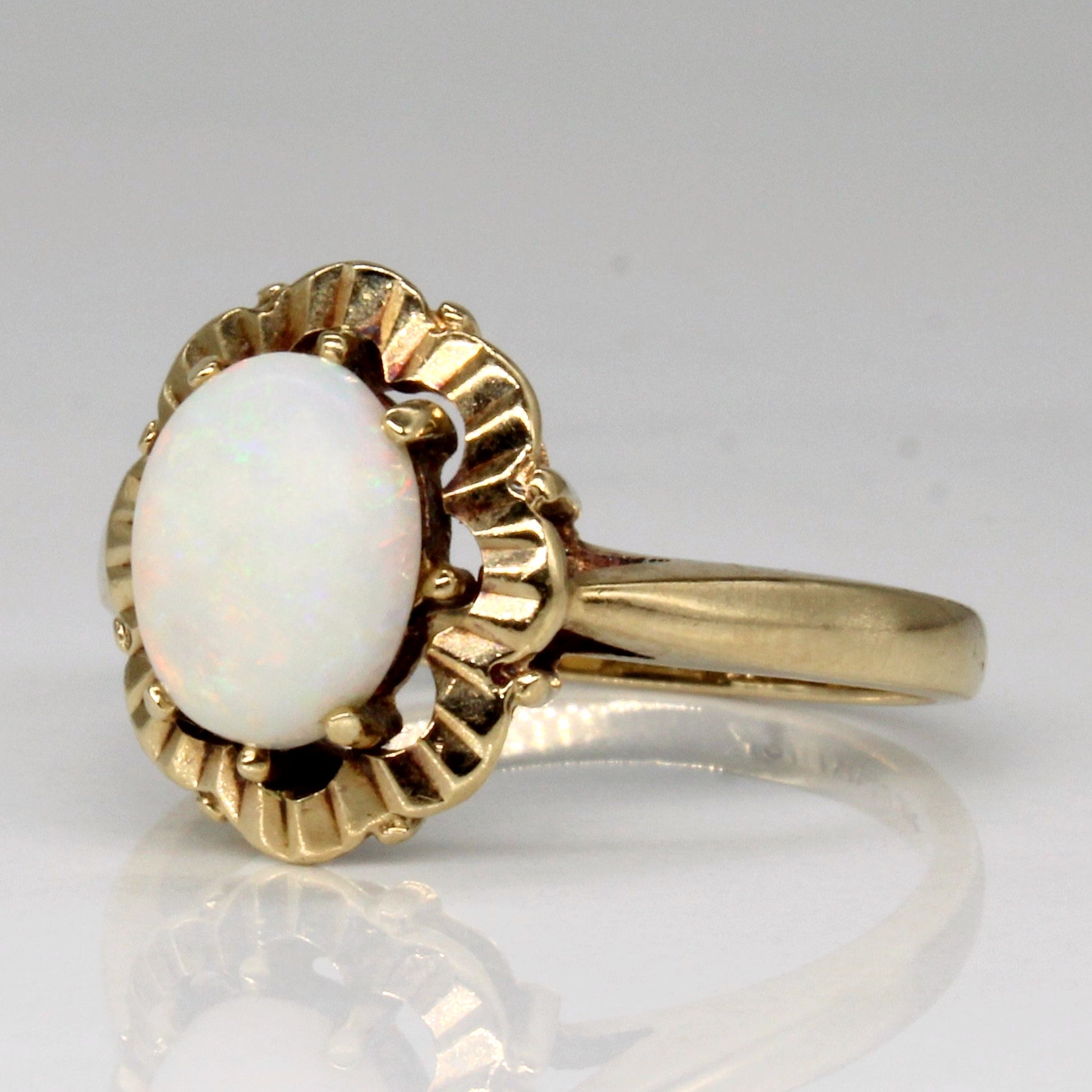 Solitaire Set Opal Ring | 0.93ct | SZ 6.5 |