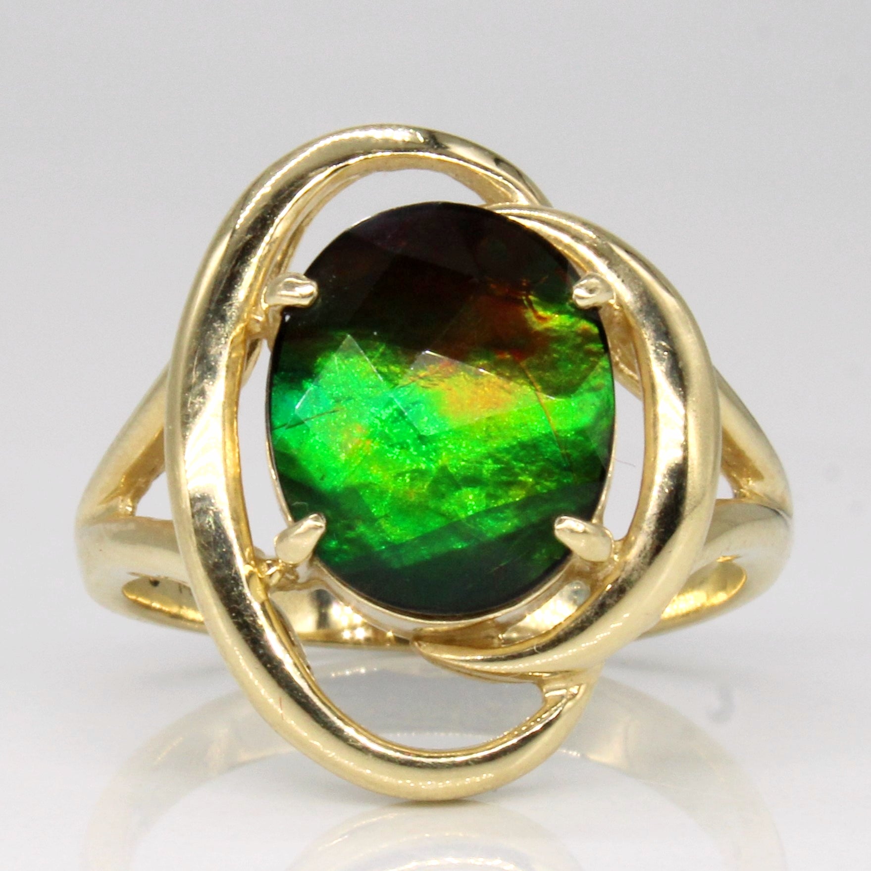 Triplet Ammolite Cocktail Ring | 2.10ct | SZ 7 |