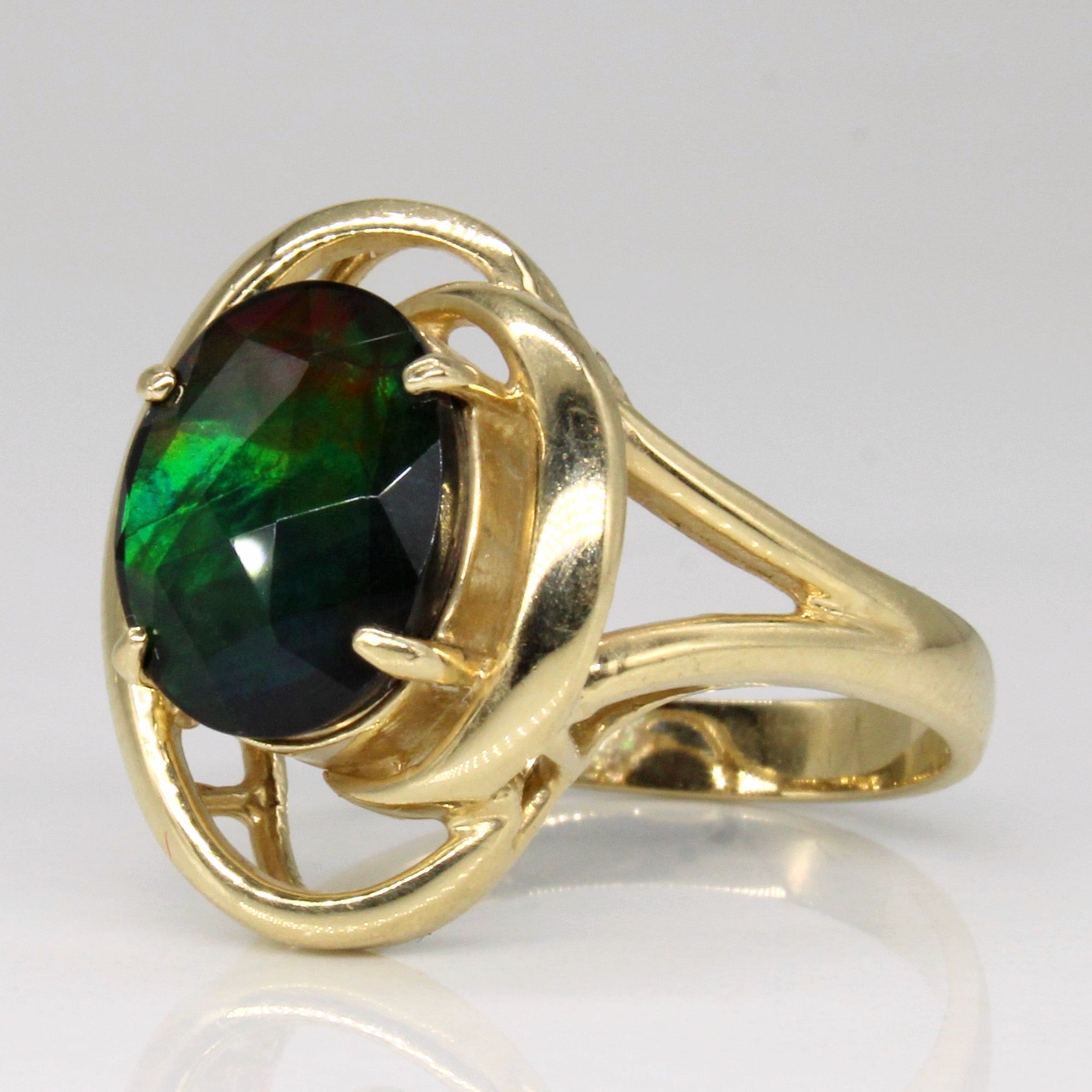 Triplet Ammolite Cocktail Ring | 2.10ct | SZ 7 |