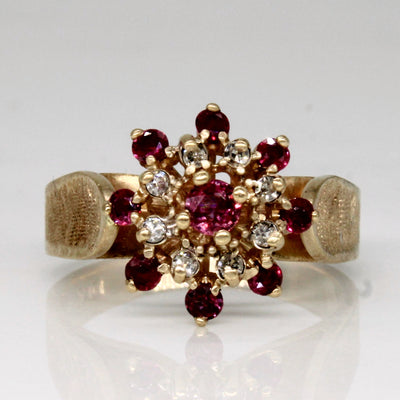 Ruby & Diamond Cocktail Ring | 0.38ctw, 0.07ctw | SZ 6.5 |