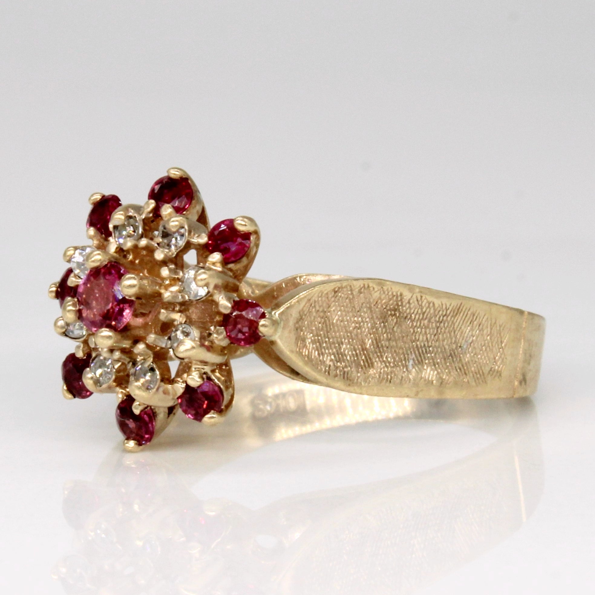 Ruby & Diamond Cocktail Ring | 0.38ctw, 0.07ctw | SZ 6.5 |
