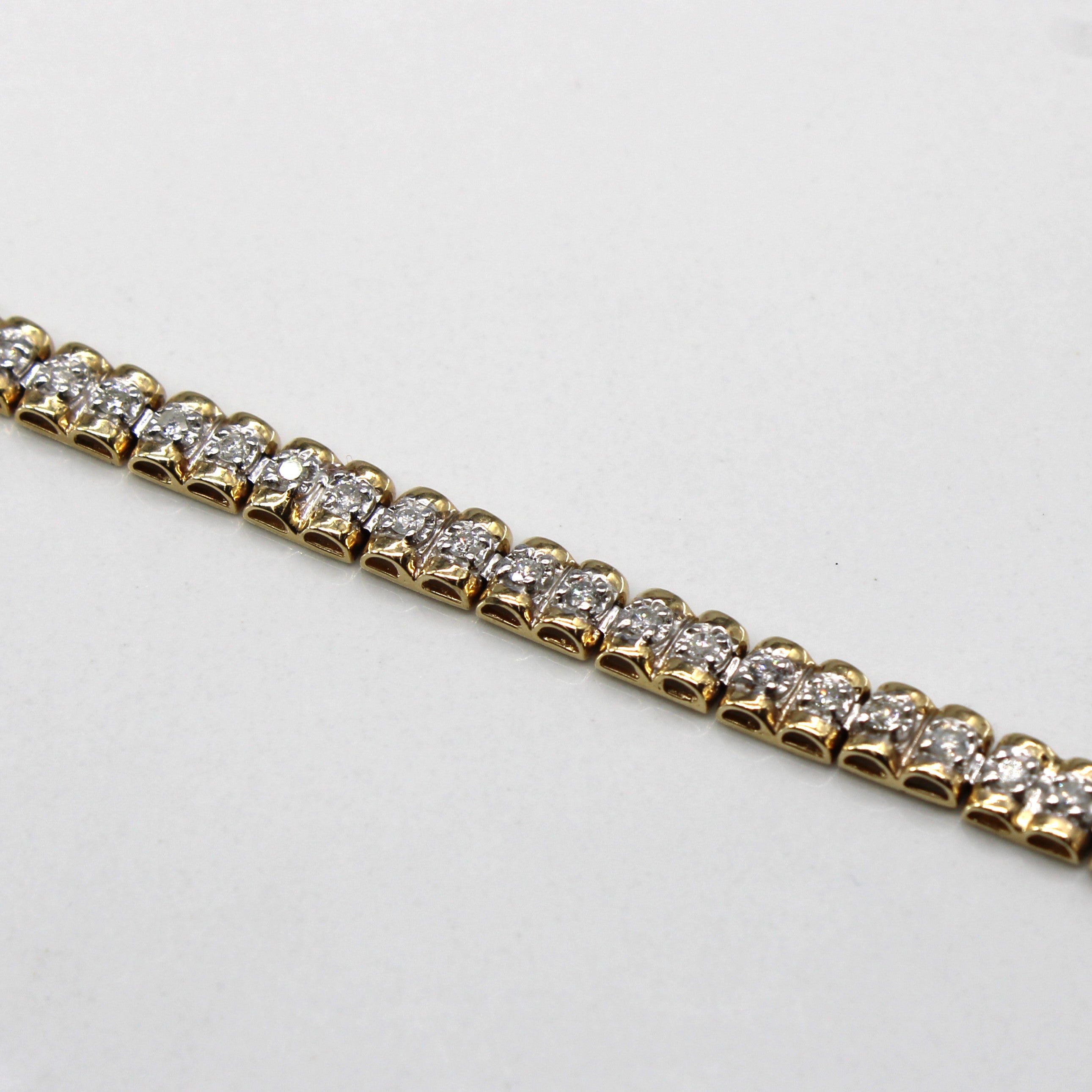 Pave Diamond Tennis Bracelet | 0.68ctw | 7"|