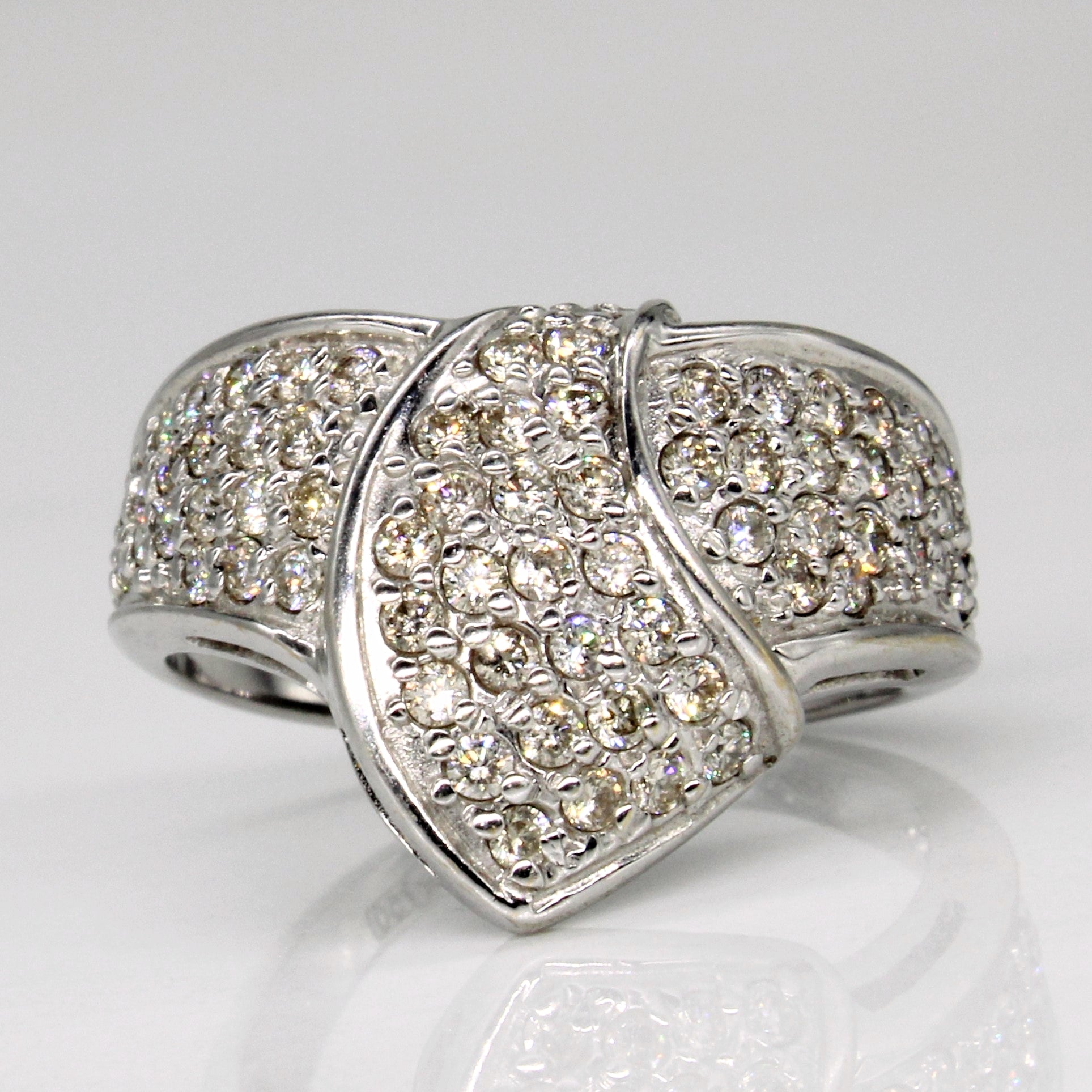 Pave Set Diamond Ring | 0.94ctw | SZ 6.75 |