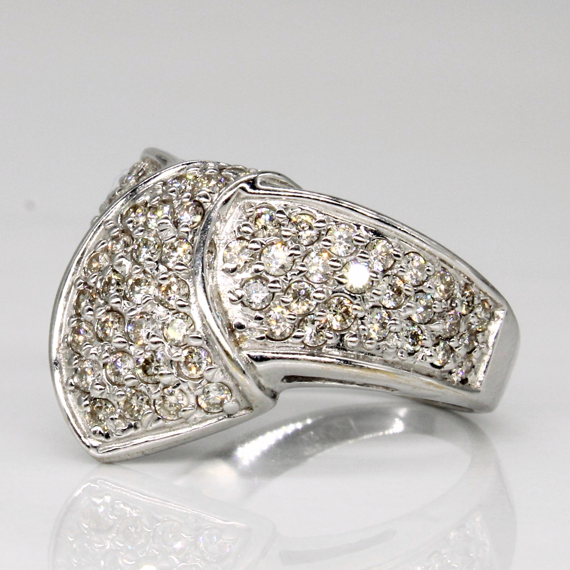 Pave Set Diamond Ring | 0.94ctw | SZ 6.75 |