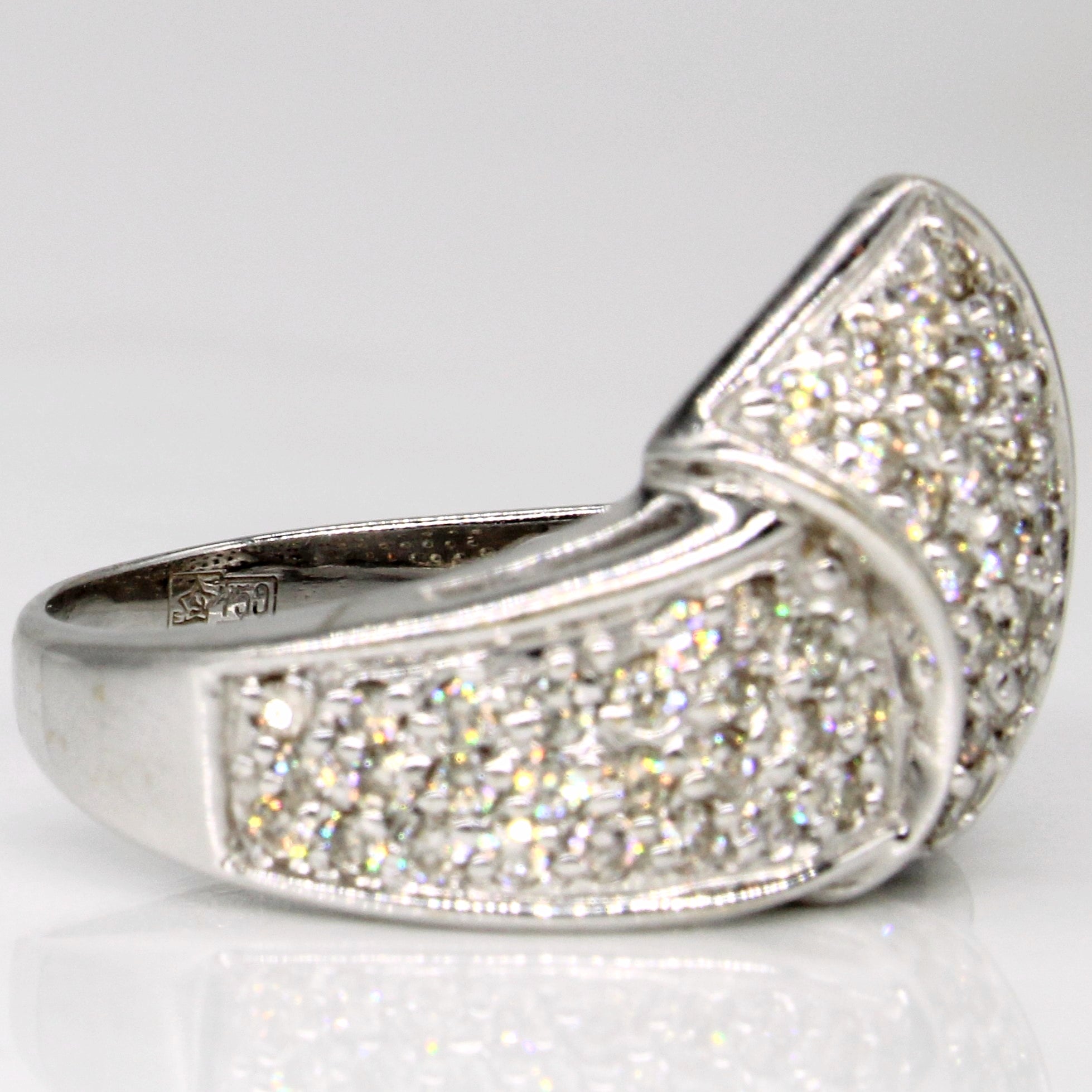 Pave Set Diamond Ring | 0.94ctw | SZ 6.75 |