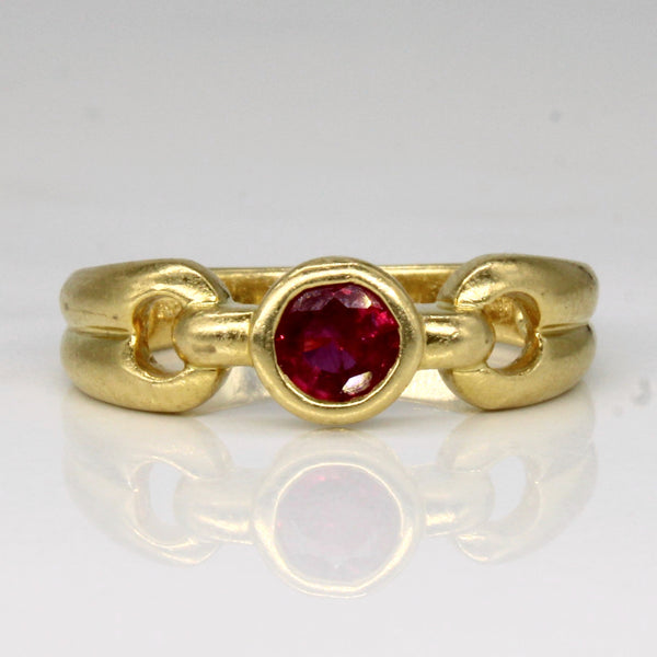 Ruby Buckle Ring | 0.35ct | SZ 6.25 |