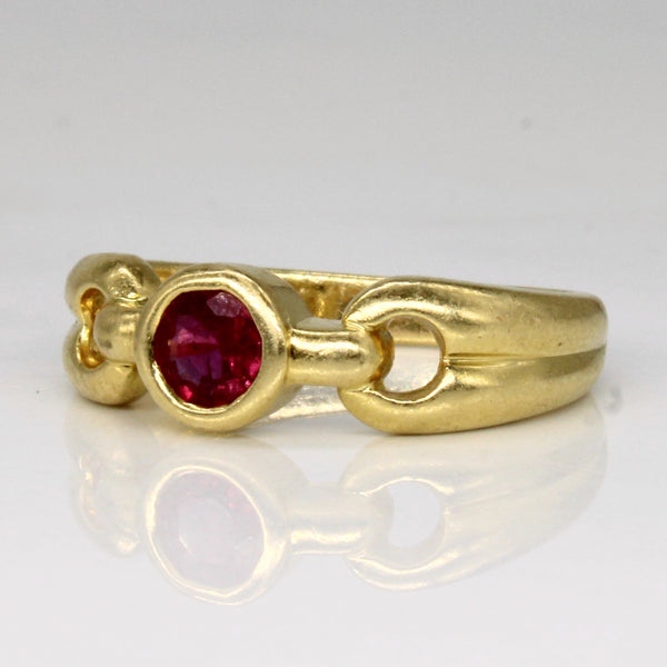 Ruby Buckle Ring | 0.35ct | SZ 6.25 |