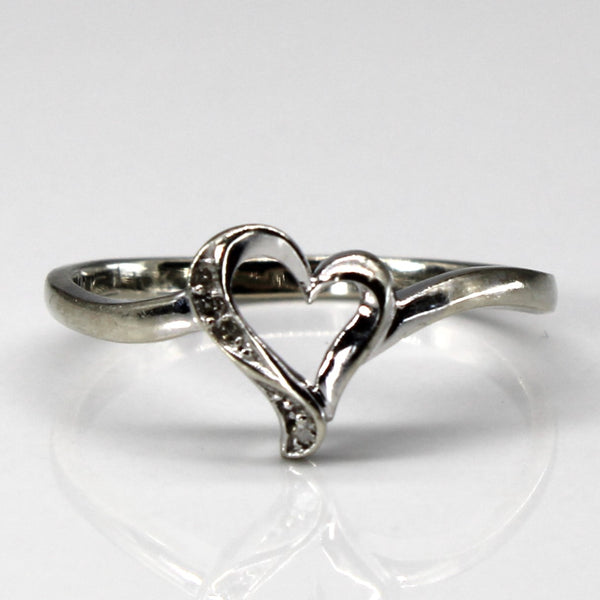 Diamond Heart Ring | 0.02ctw | SZ 7.75 |