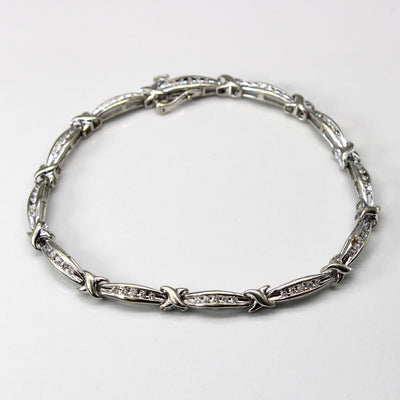 Channel Set Diamond Tennis Bracelet | 0.63ctw | 7