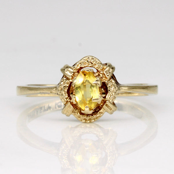 Synthetic Yellow Sapphire Ring | 0.20ct | SZ 6.25 |