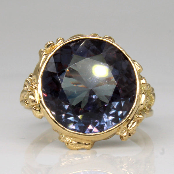 Synthetic Colour Change Sapphire Cocktail Ring | 7.50ct | SZ 7.5 |