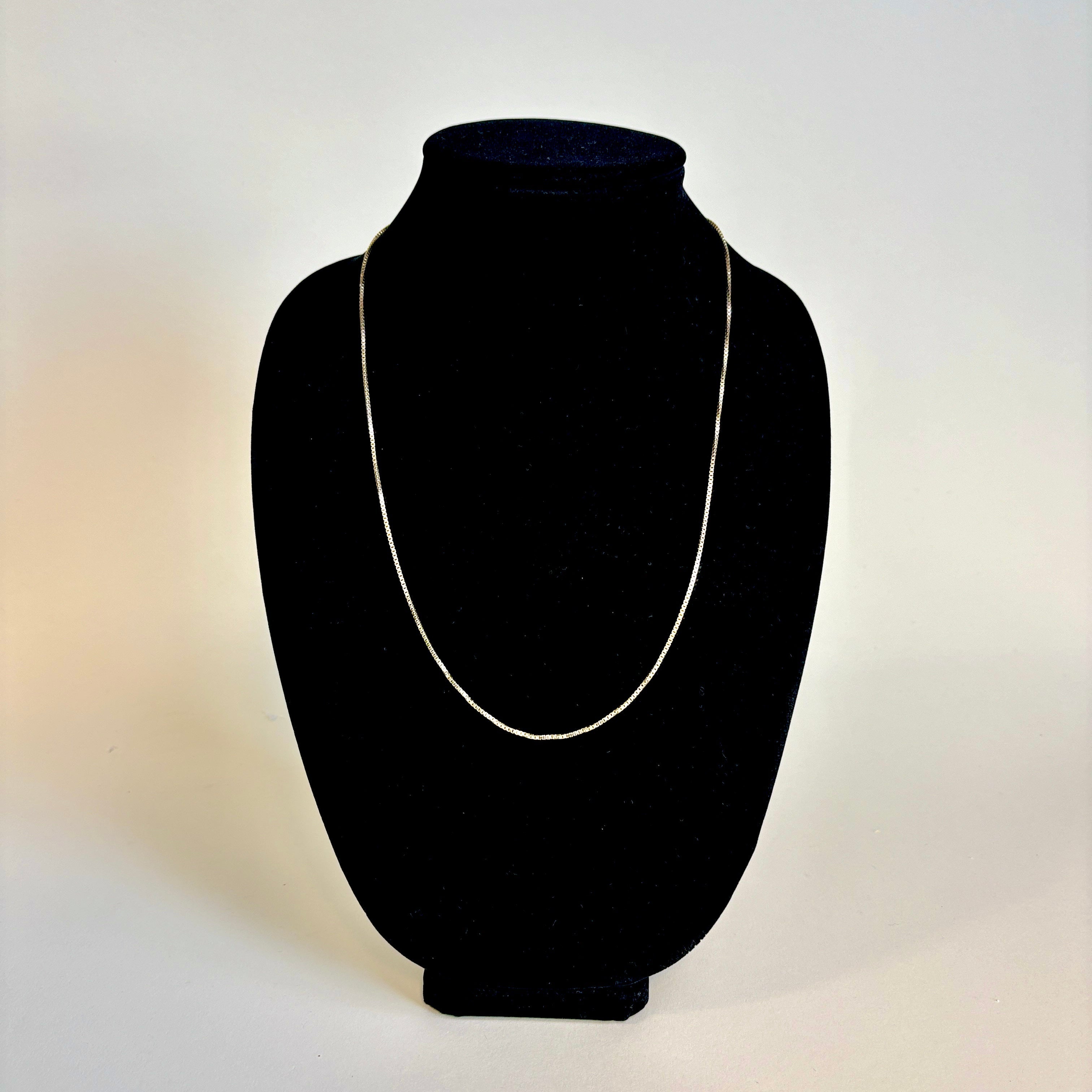10k Yellow Gold Box Link Chain | 24"