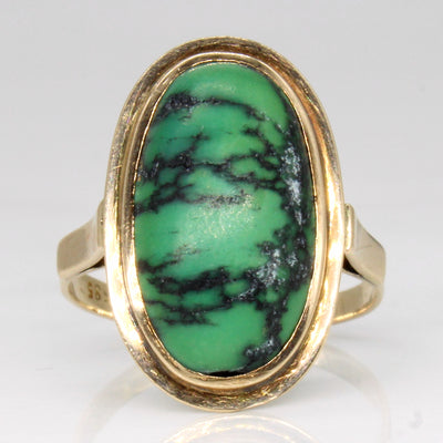 Green Turquoise Cocktail Ring | 5.50ct | SZ 5.75 |