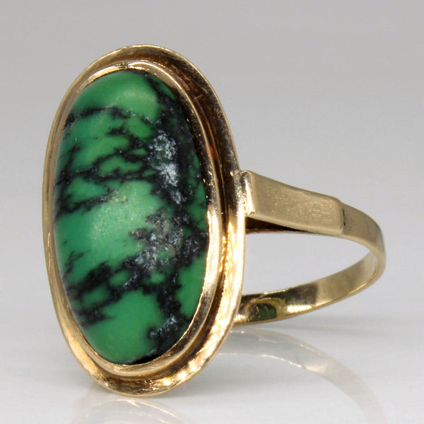 Green Turquoise Cocktail Ring | 5.50ct | SZ 5.75 |