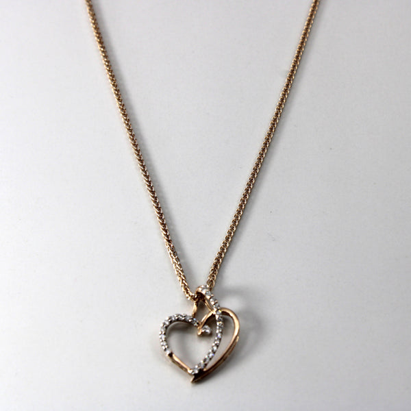 Diamond Heart Pendant Necklace | 0.18ctw | 20