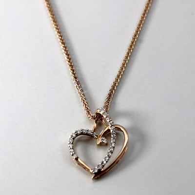 Diamond Heart Pendant Necklace | 0.18ctw | 20