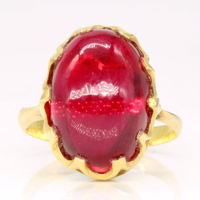 Synthetic Ruby Cocktail Ring | 20.00ct | SZ 8 |