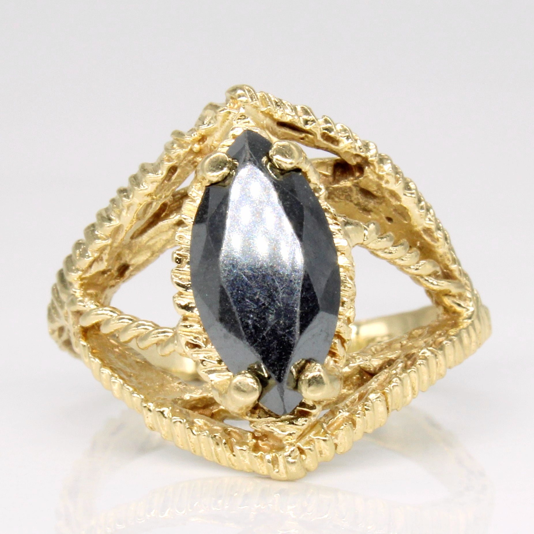 Hematite Cocktail Ring | 2.80ct | SZ 4.5 |