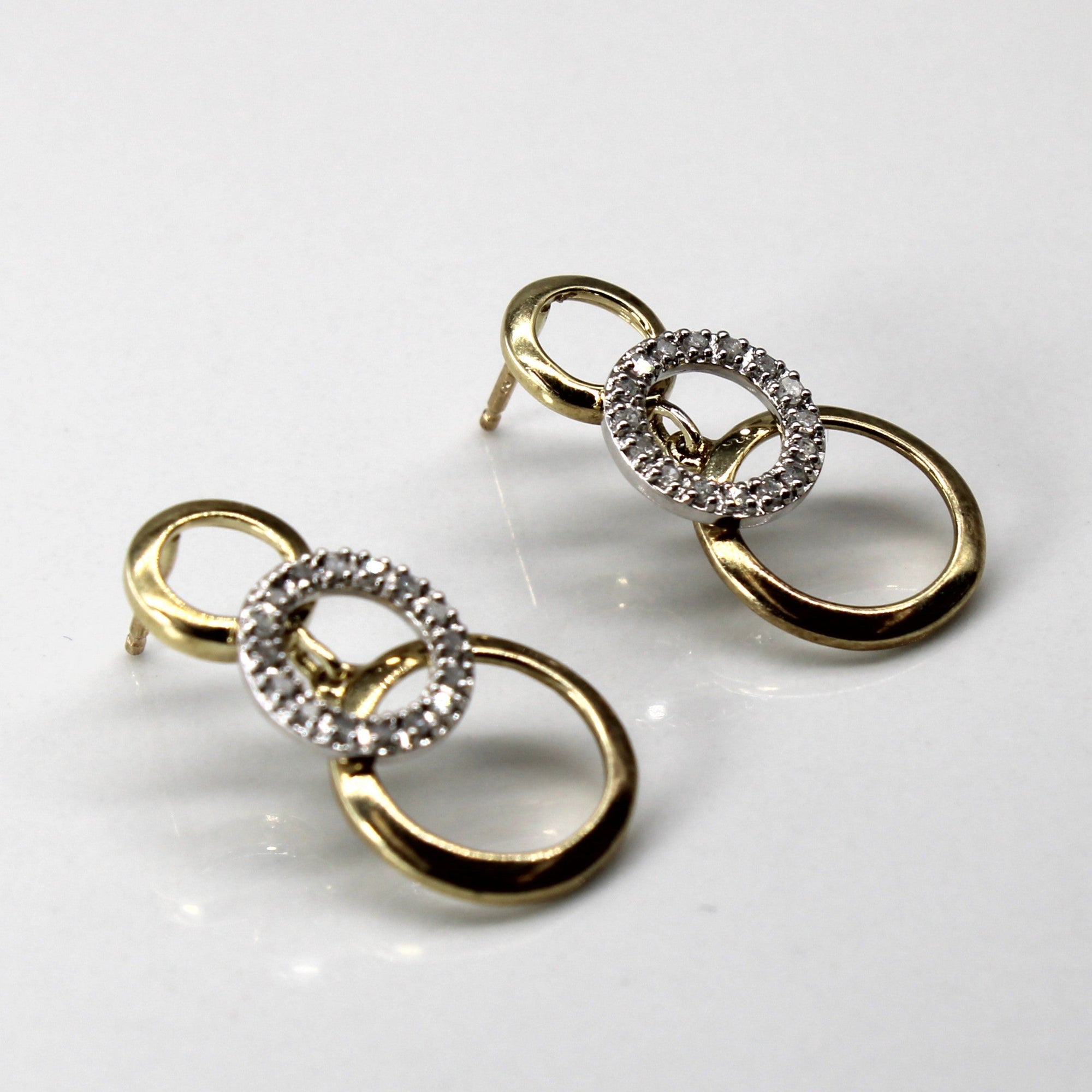Swirl Diamond Dangle Earrings | 0.16ctw |