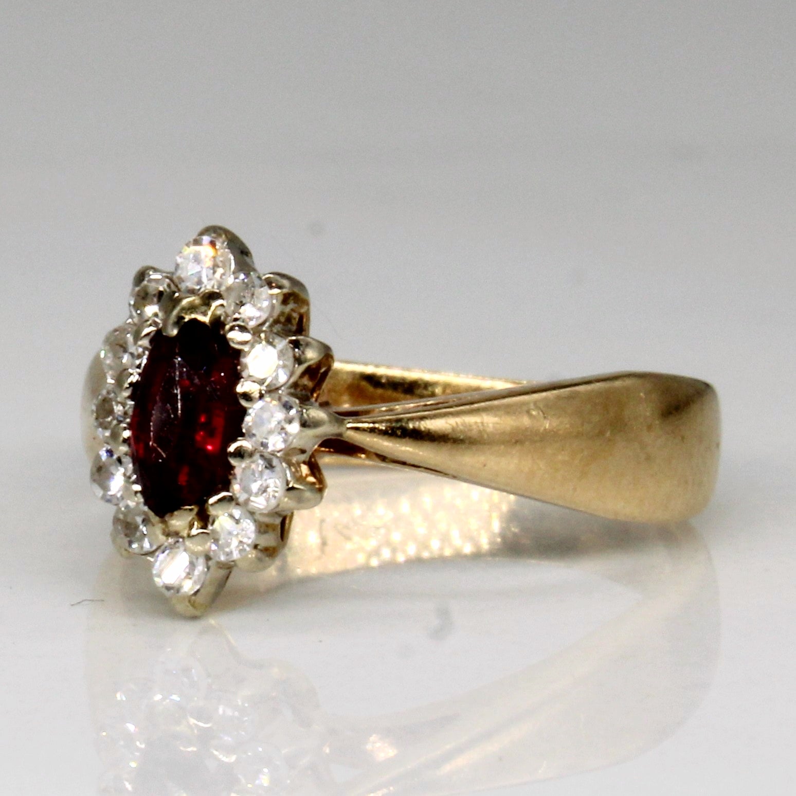 Ruby & Diamond Cluster Ring | 0.15ct, 0.12ctw | SZ 2.75 |