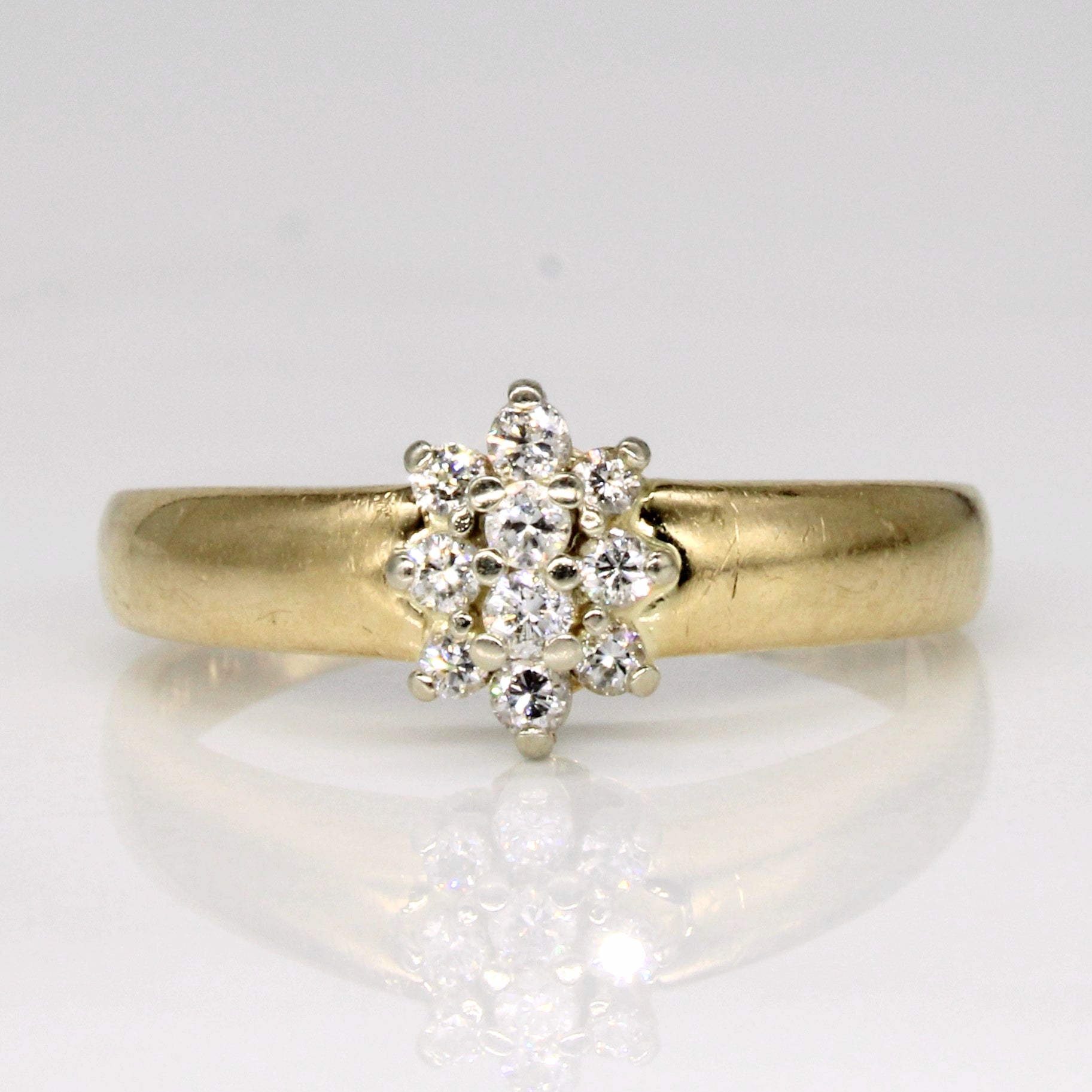 'Birks' Diamond Cluster Ring | 0.18ctw | SZ 7.25 |