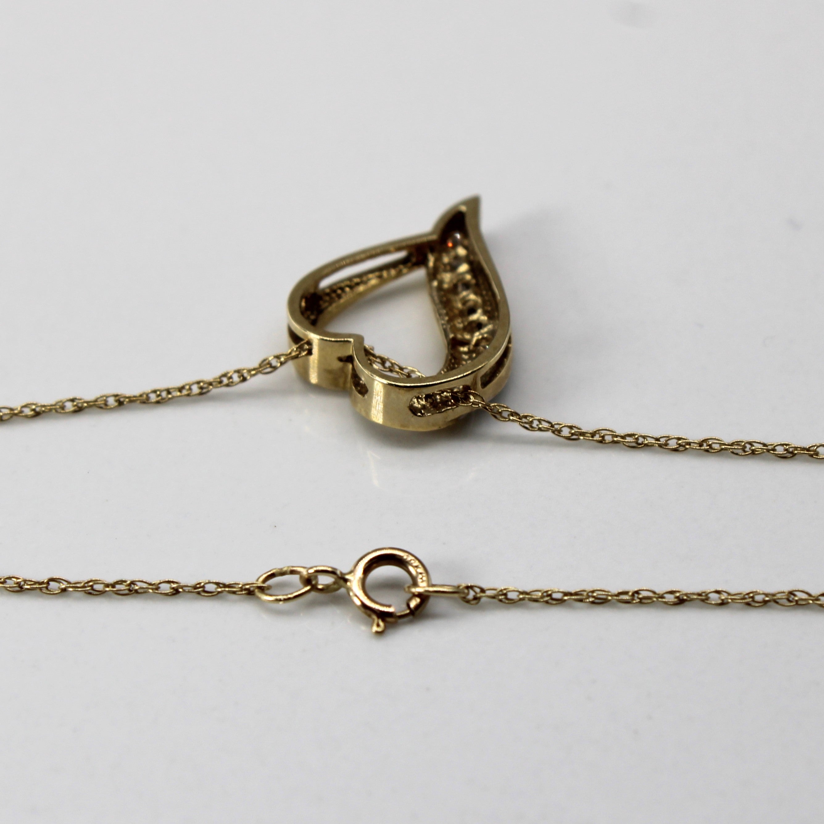 Diamond Heart Pendant Necklace | 0.04ctw | 16"|
