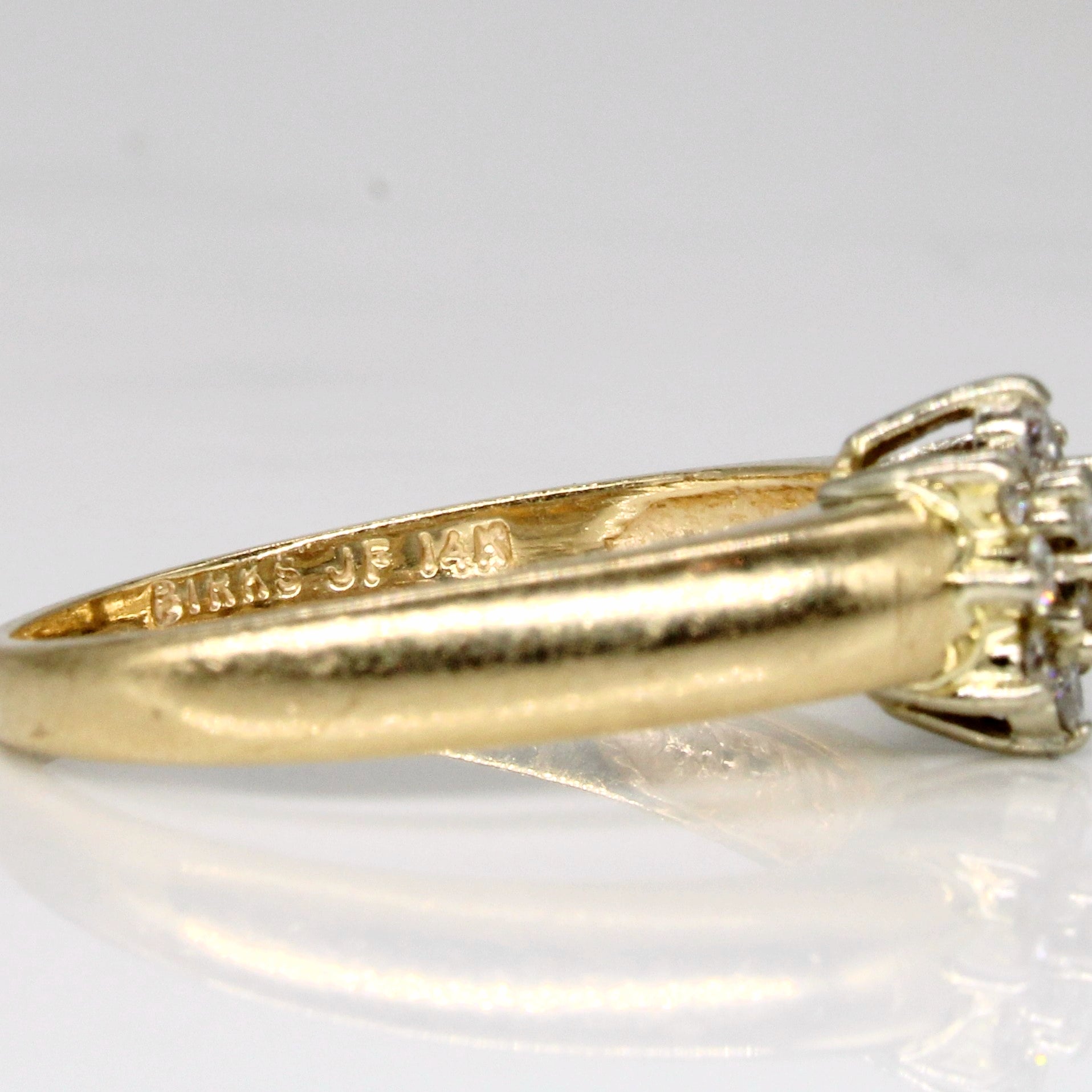 'Birks' Diamond Cluster Ring | 0.18ctw | SZ 7.25 |