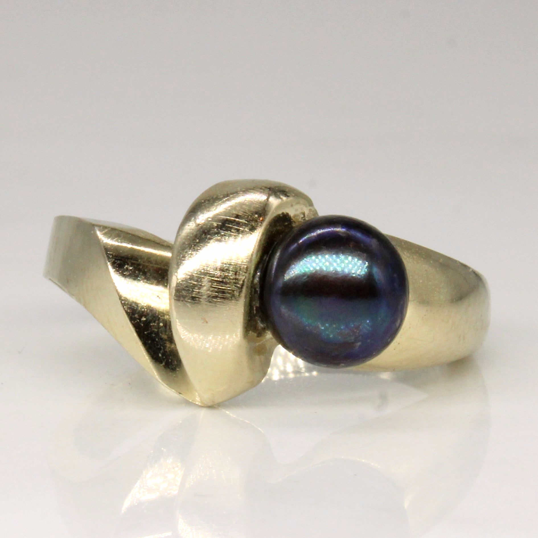 Black Pearl Cocktail Ring | SZ 6.25 |