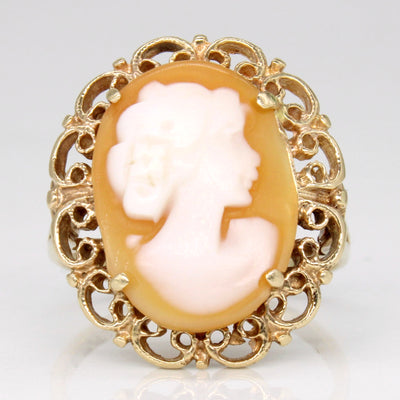 Sea Shell Cameo Ring | 2.70ct | SZ 6.75 |
