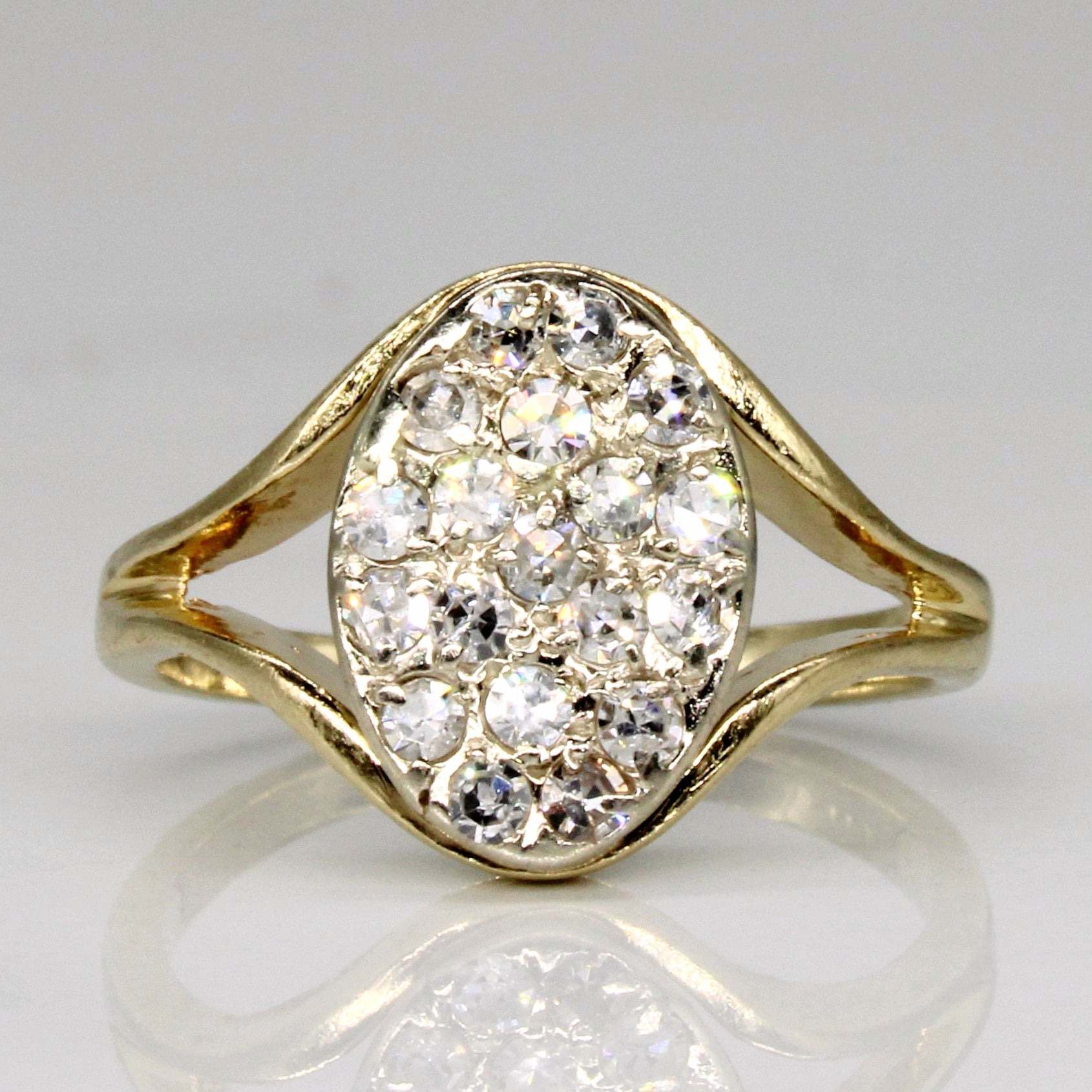 Vintage Pave Set Single Cut Diamond Ring | 0.28ctw | SZ 4.25 |