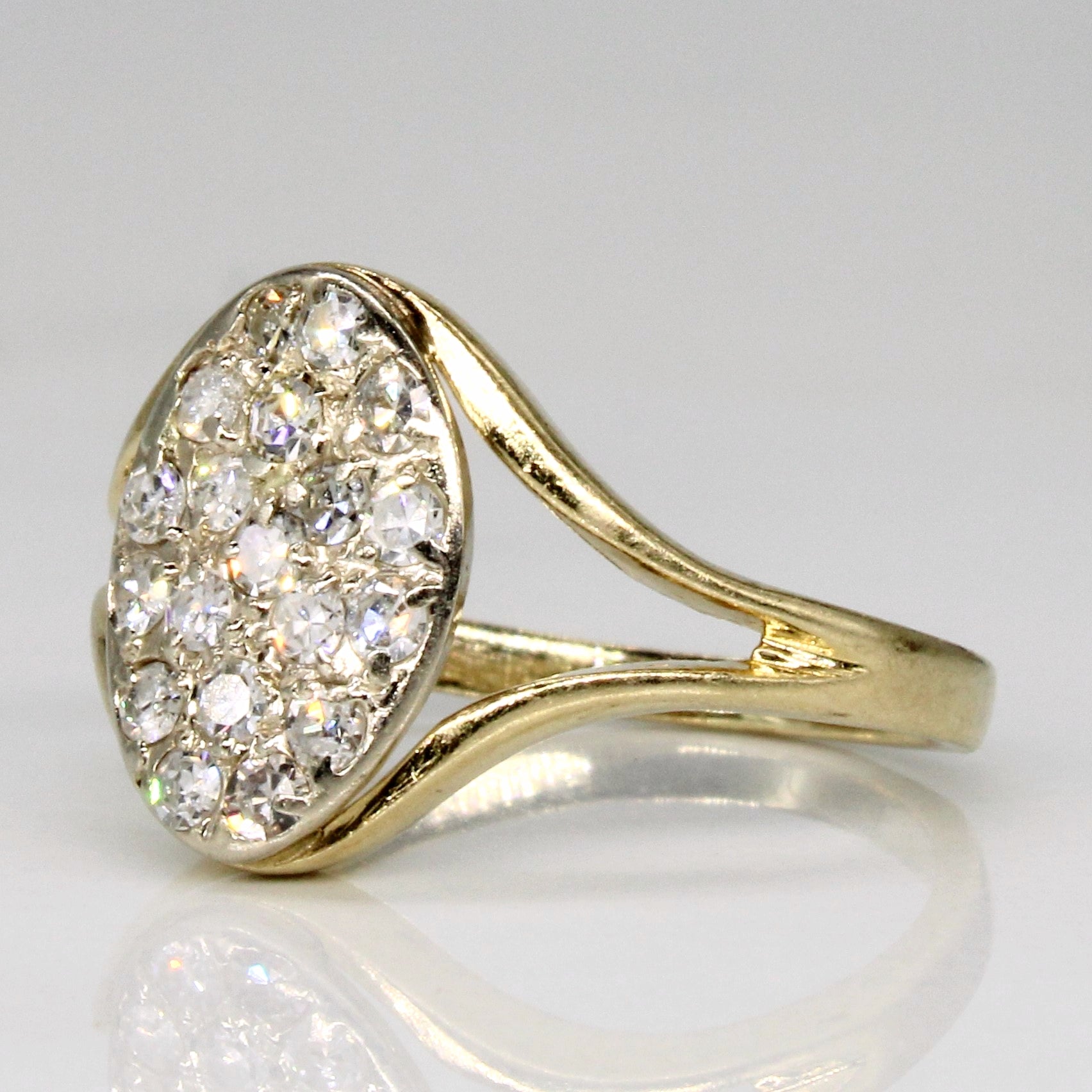 Vintage Pave Set Single Cut Diamond Ring | 0.28ctw | SZ 4.25 |