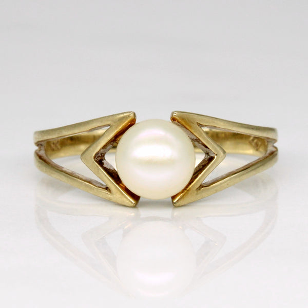 Pearl Solitaire Ring | SZ 6.25 |
