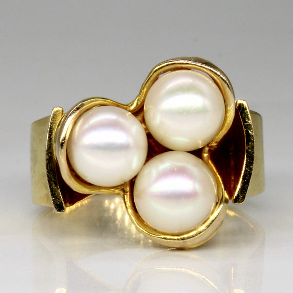 Pearl Cocktail Ring | SZ 8 |