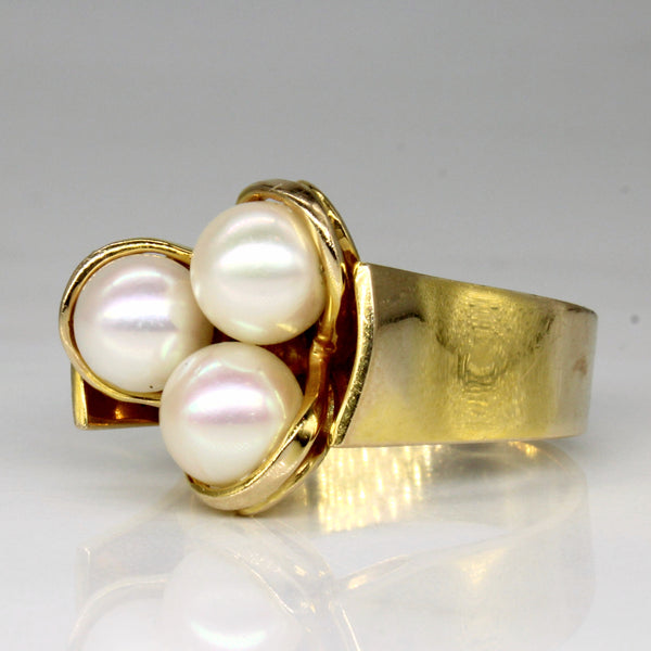 Pearl Cocktail Ring | SZ 8 |