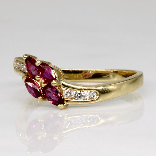Ruby & Diamond Ring | 0.34ctw, 0.09ctw | SZ 6.25 |