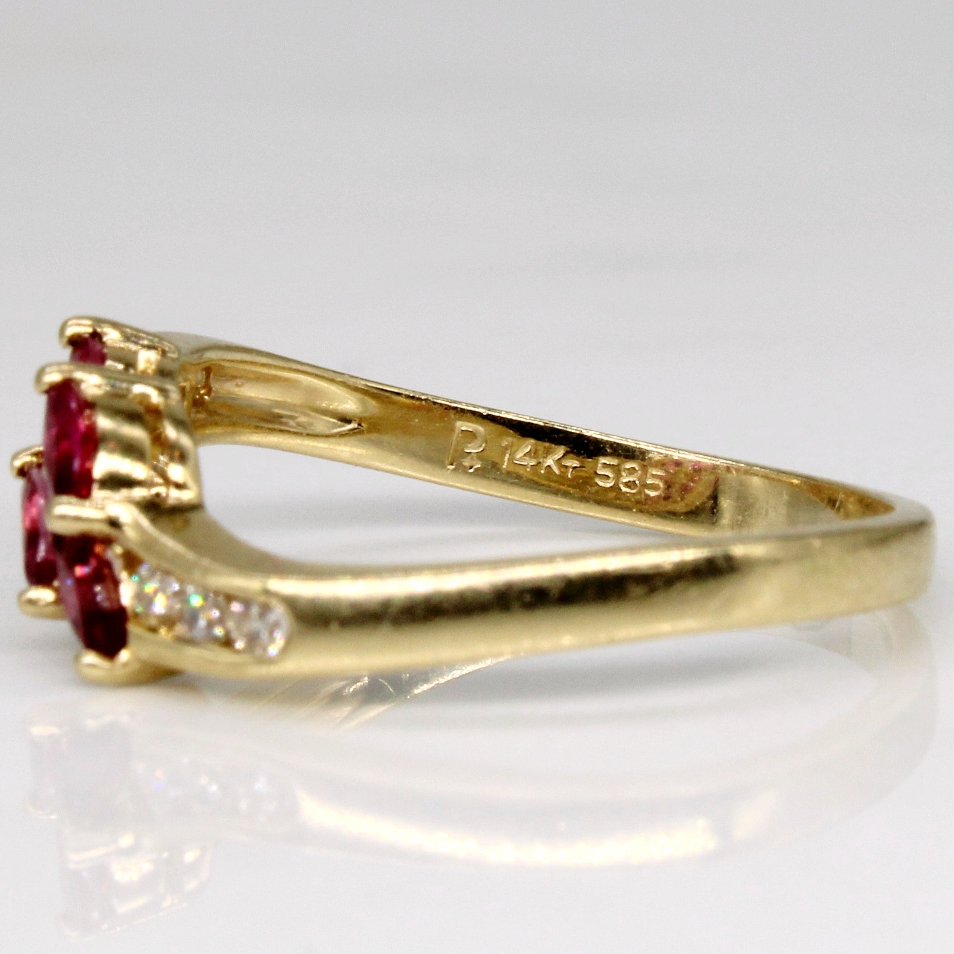 Ruby & Diamond Ring | 0.34ctw, 0.09ctw | SZ 6.25 |
