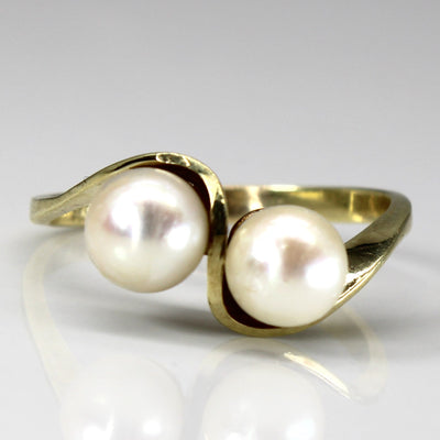 Bypass Two Pearls Ring | SZ 9.75 |