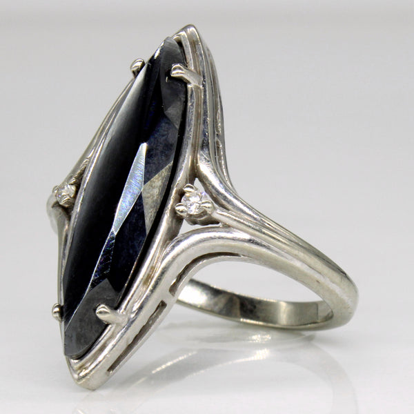 Hematite & Diamond Cocktail Ring | 5.40ct, 0.04ctw | SZ 8.25 |