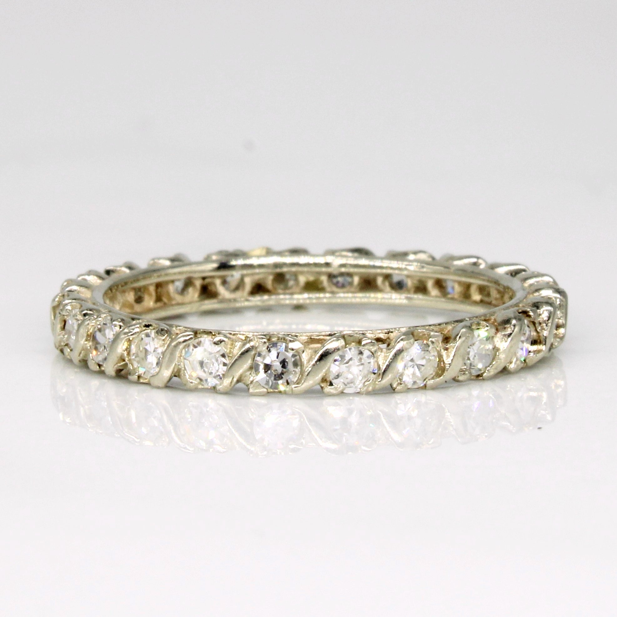 Vintage Single Cut Diamond Eternity Band | 0.70ctw | SZ 7 |