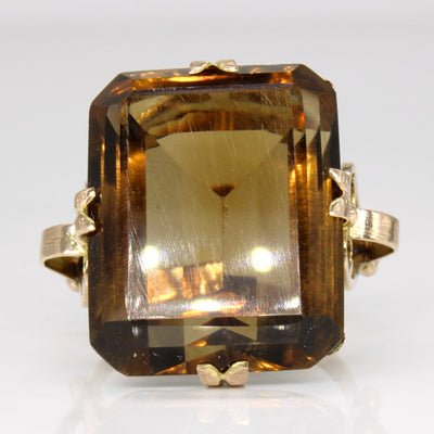 Smoky Quartz Cocktail Ring | 32.00ct | SZ 8.25 |