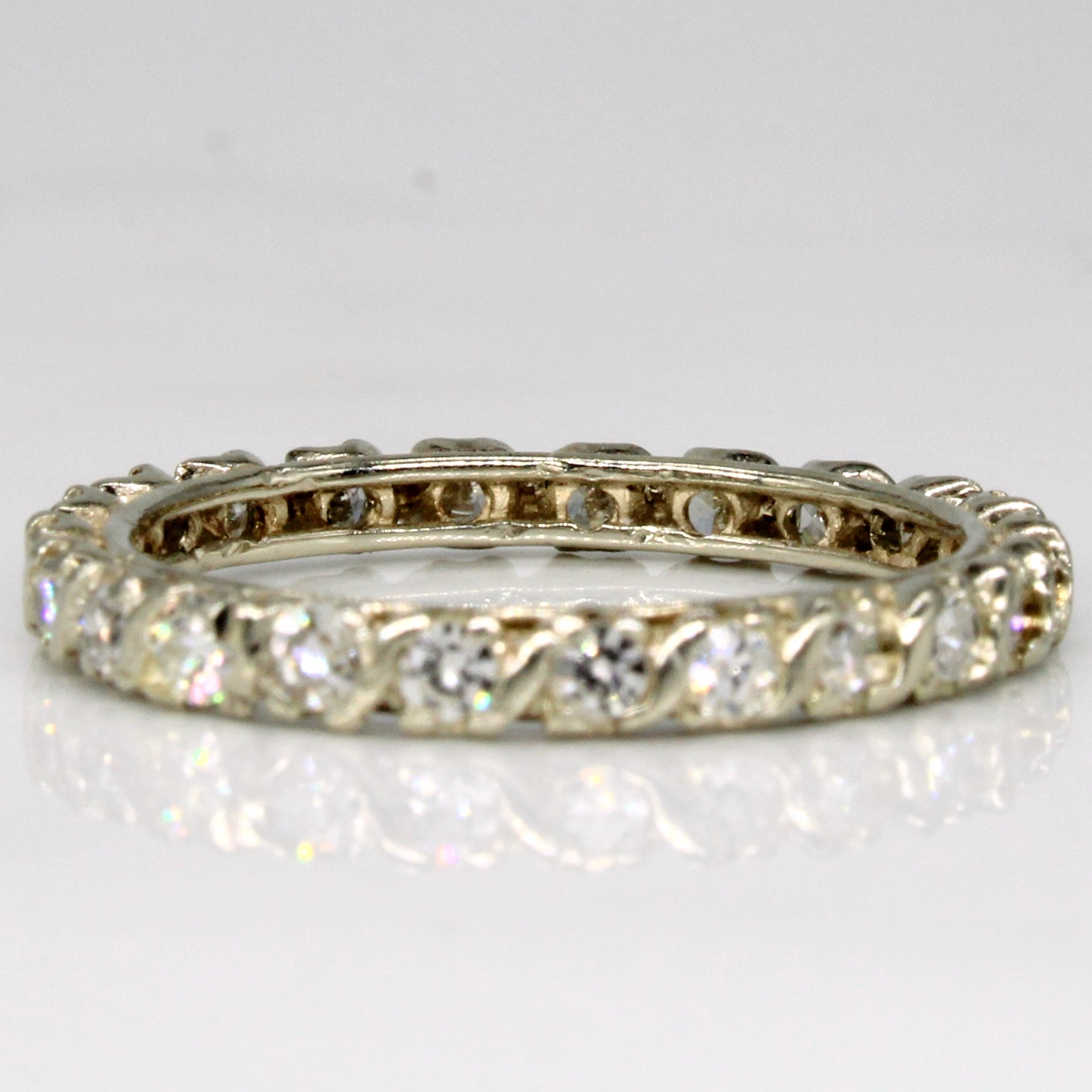 Vintage Single Cut Diamond Eternity Band | 0.70ctw | SZ 7 |