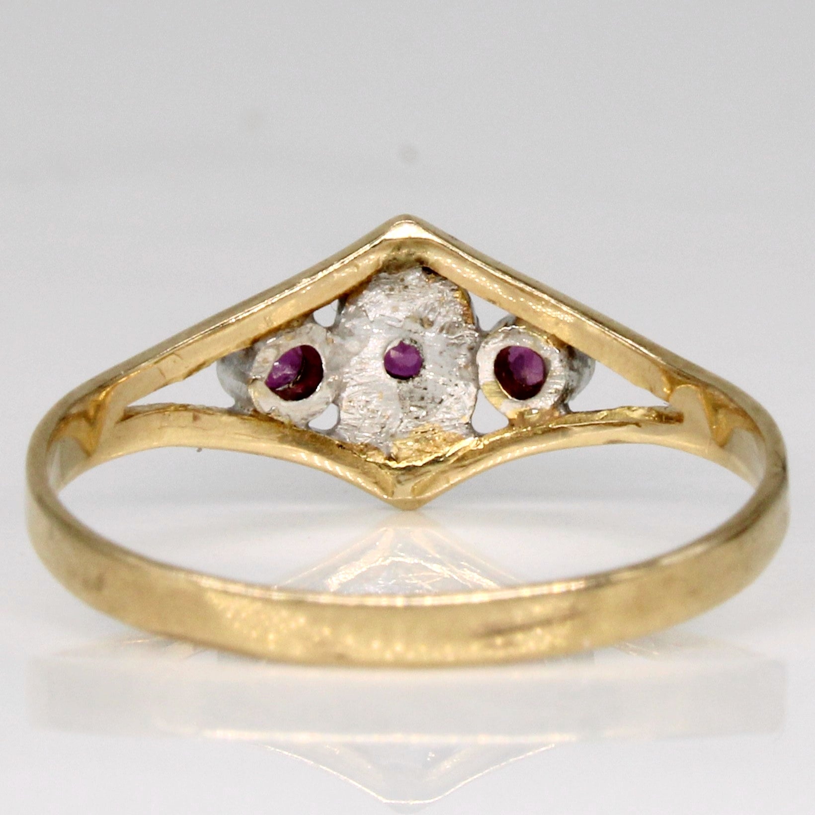 Vintage Natural & Synthetic Ruby Ring | 0.09ctw | SZ 7.5 |