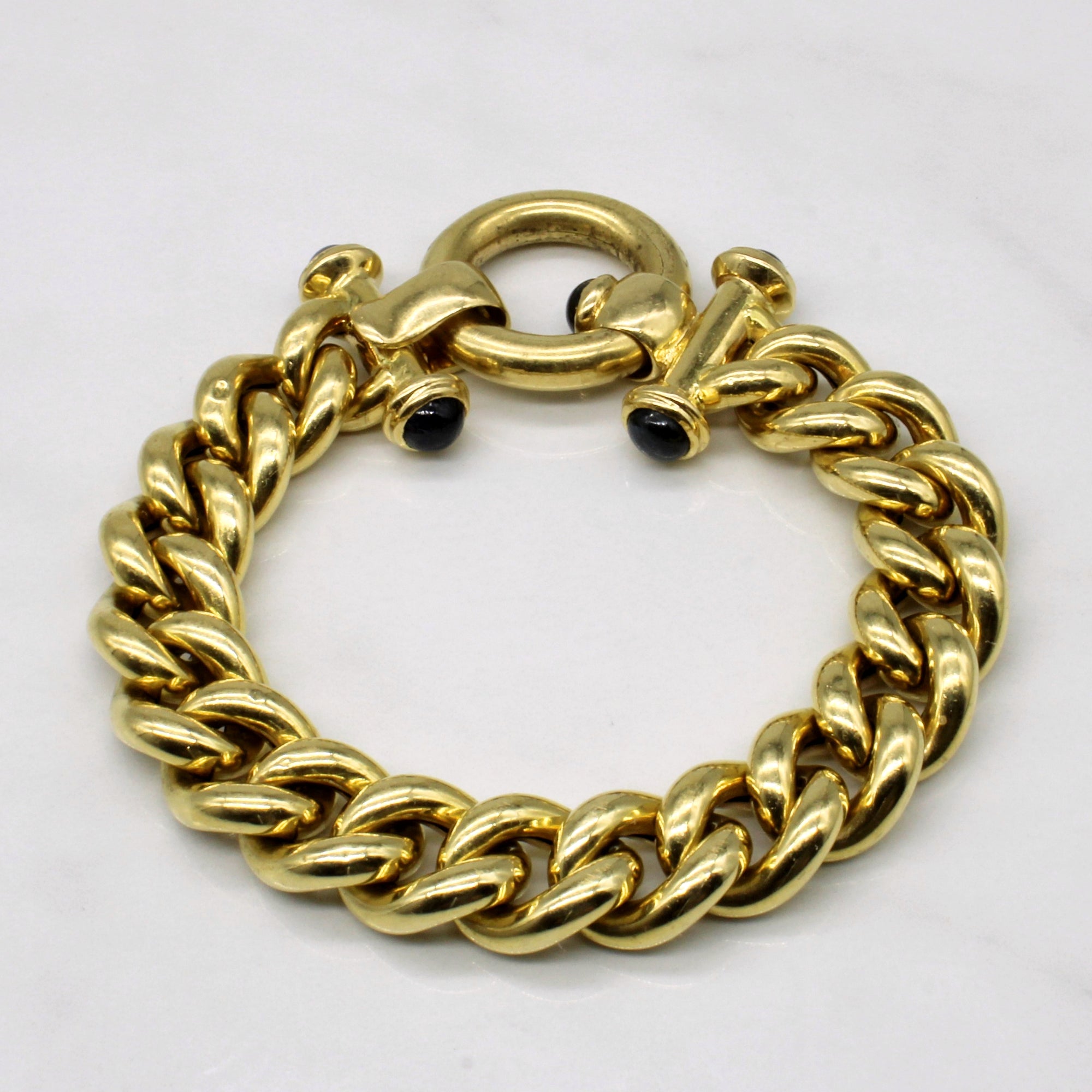 18k Yellow Gold Star Sapphire Bracelet | 5.00ctw | 8