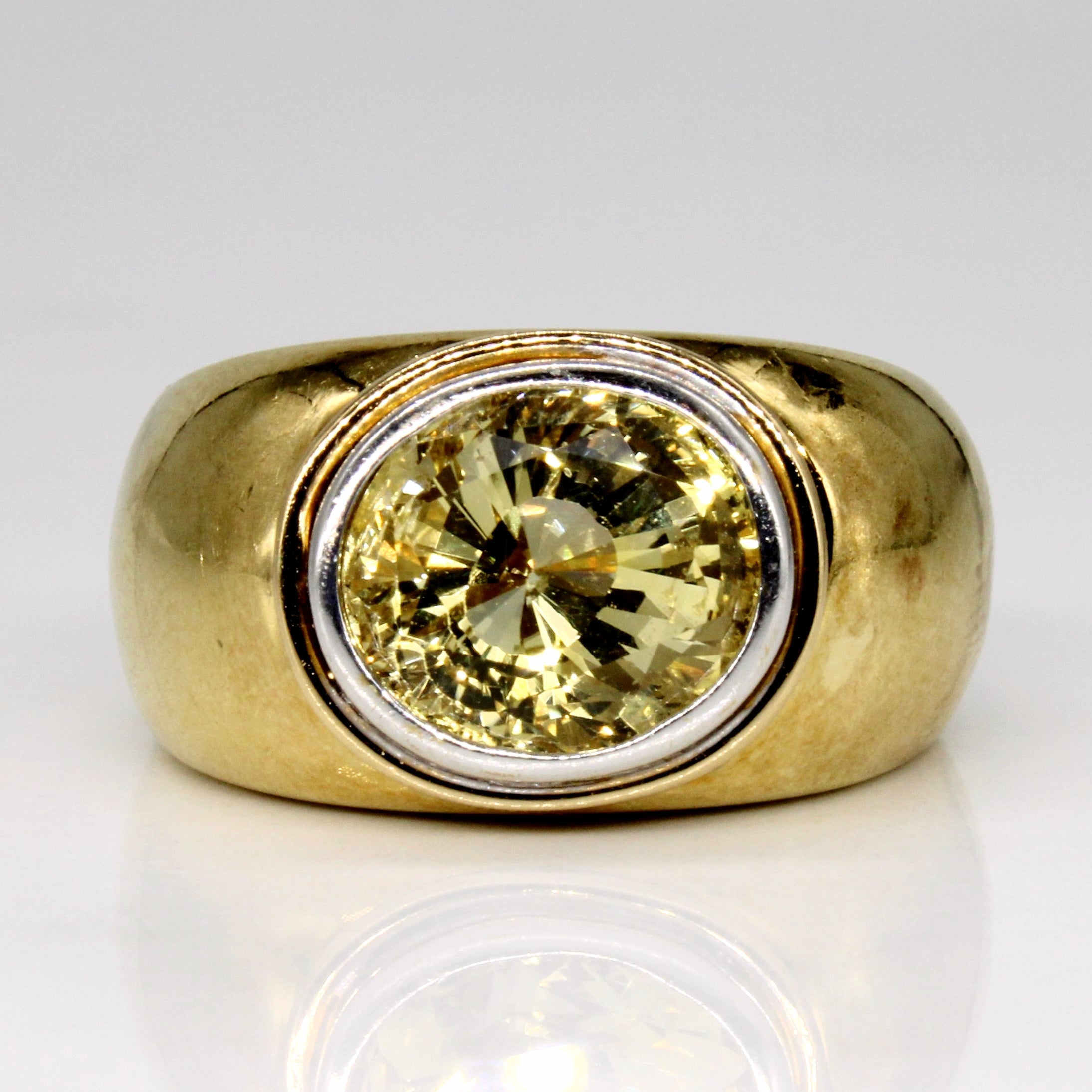 Yellow Sapphire Cocktail Ring | 5.10ct | SZ 7.25 |