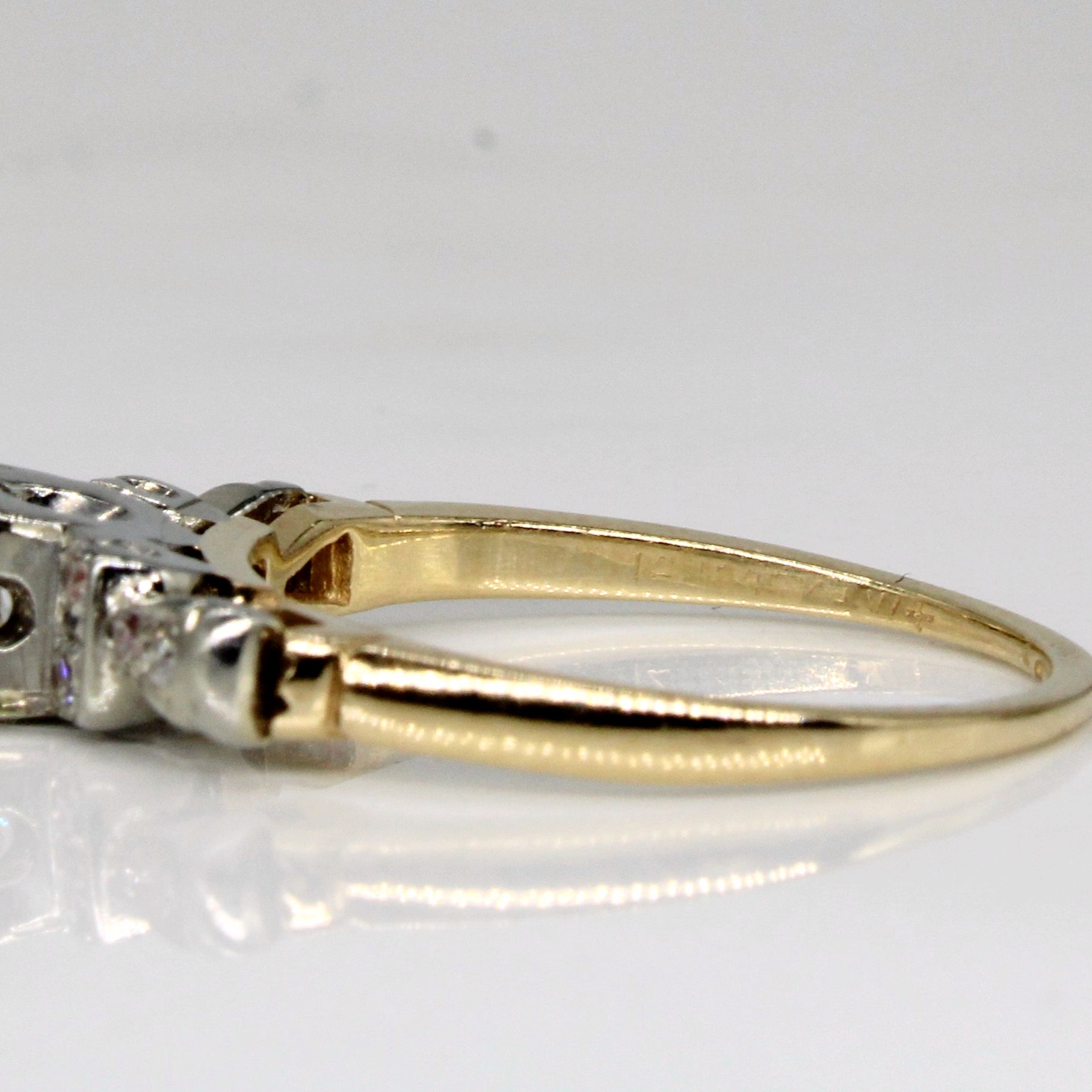 Transitional Cut Diamond Engagement Ring | 0.47ctw VS1 G/H | SZ 5 |