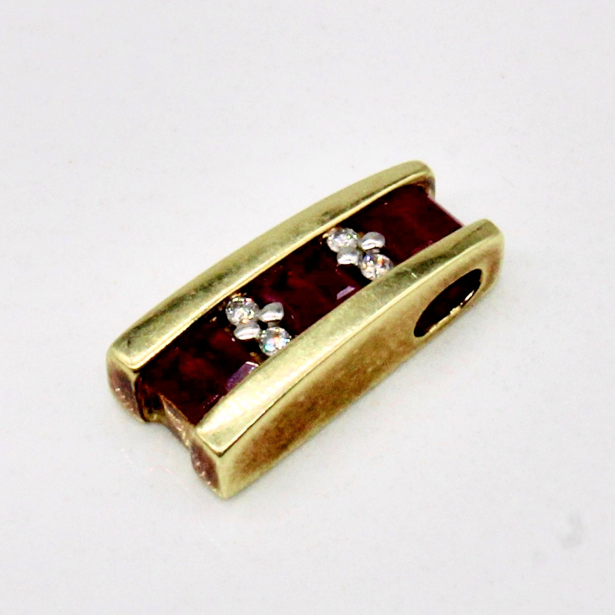 Ruby & Diamond Pendant | 0.50ct, 0.02ctw |