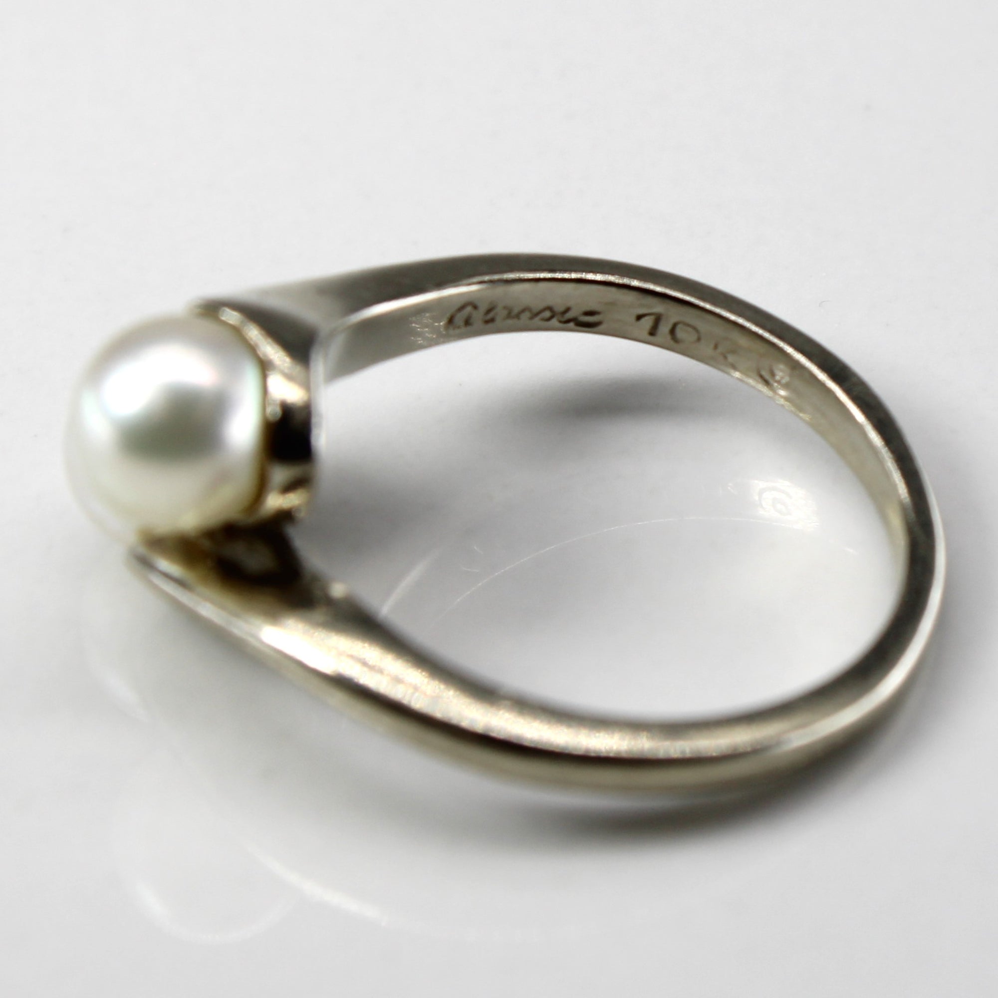 Bypass Two Stone Pearl Ring | SZ 4.25 |
