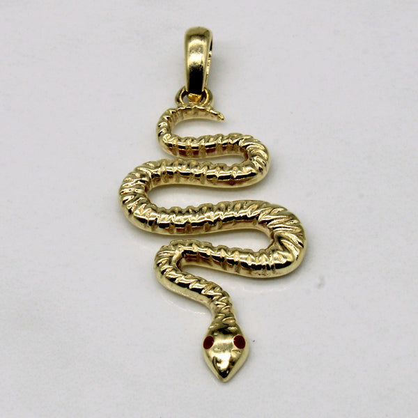 Carnelian Snake Pendant | 0.02ctw |